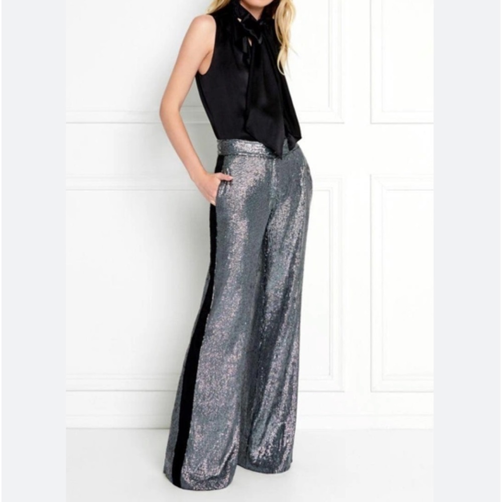 RACHEL ZOE fabulous wide leg sequin pants with pockets-LIKE NEW CONDITION